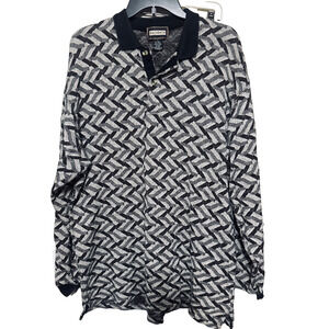 Vintage Bachrach Linen Blend Men's Sweater Size L Grandpa button collared polo